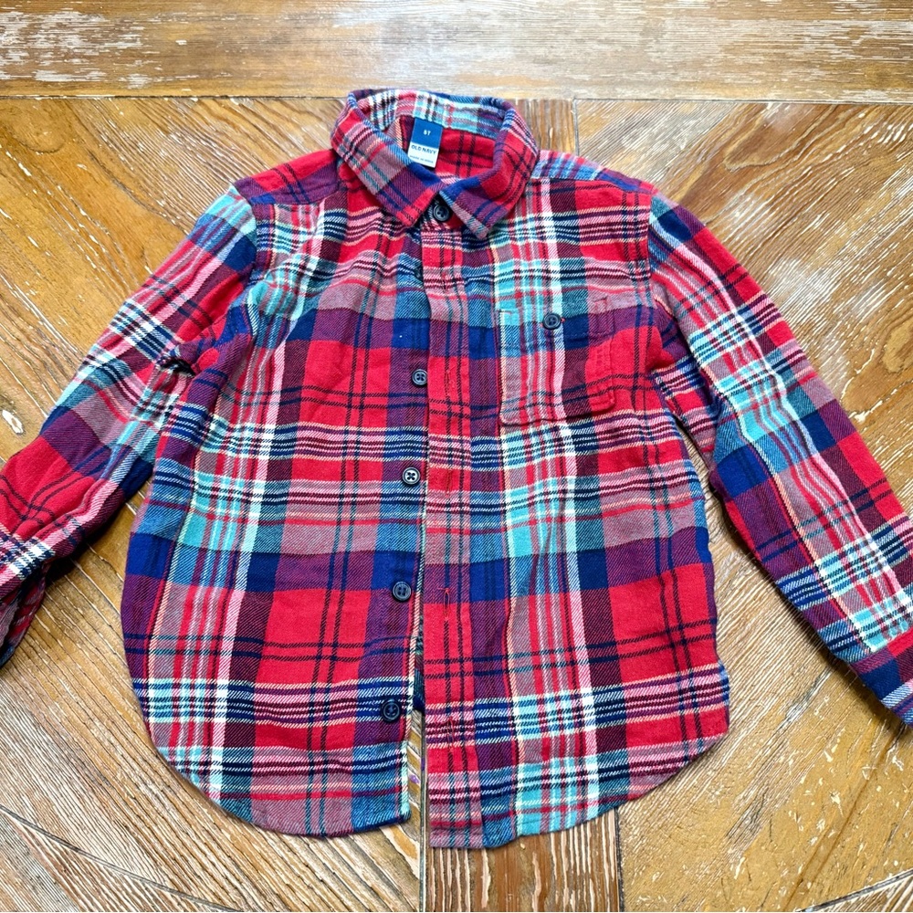 Old Navy Red & Blue Flannel